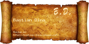 Bastian Dina névjegykártya